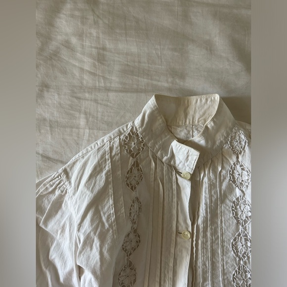 Vintage Cotton Shirt with Eyelet Details - Picture 8 of 8